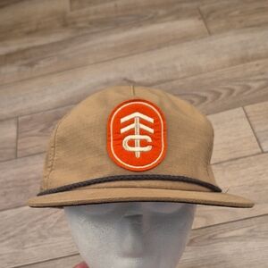 HOWLER BROS Tan Beige The Trail Conservancy Logo Mens Snapback Casual Hat Cap
